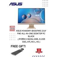 Asus M3400WY-BA007WS 23.8" FHD All-In-One Desktop PC Black