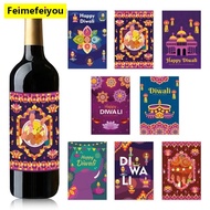 16pcs Diwali Decoration items Happy Deepavali Festival Decor Festival Party Bottle Decoration Items 