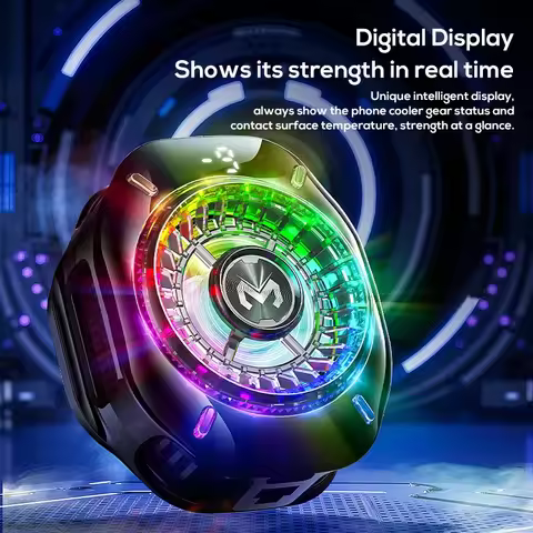 MEMO CX10 Semiconductor Phone Cooler with RGB Lights Magnetic Clip on Ice-Freezing Strong Cooling fo