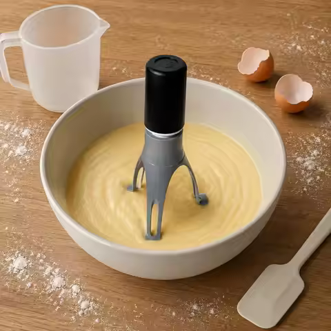 Automatic Triangle Stirrer - Hands-Free Electric Egg Whisk & Kitchen Mixer for Baking, Cooking, and 