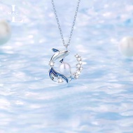 LMAC 52 Hz S925 Pure Silver Necklace Whale Real Pearls Beautiful Charming Gift