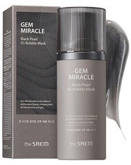 Gem Miracle Black Pearl O2 Bubble Mask - Korean Wash Off Mask with Oxygen Bubbles - Skin Radiance, E