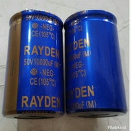 2 PCS Elko elco kapasitor Capacitor ORIGINAL Rayden / MARCOM/Oranda 10000uF 10000 uF 50V