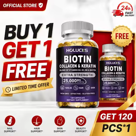 Biotin Hair Support Capsules, with Collagen,Keratin, Supports Hair Growth,Reduce Breakage & Maintain