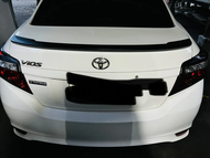 Toyota Vios J XE XLE E G 2013 to 2025 GR Ducktail Spoiler for Painting Thailand Made / Rear Bumper W