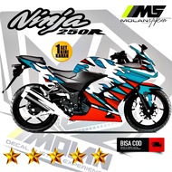 Decal Sticker Striping Variasi Fullbody Ninja 250 R Karbu Api Ninja 250 R Carbu 2008-2012 Ninja 250