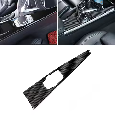 Real Carbon Fiber Car Interior Center Multi Media Panel Cover Trim For BMW 3 4 Series 3GT F30 F31 F3
