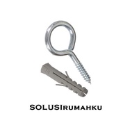 MATA GANTUNGAN HOOK Eyes No.4 P:2.5cm D:7.5mm Round Hanging Eyes Heel Eyes + PLASTIC