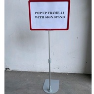 SS-11 Pop Up Frame Promotion A4 With Sign Stand Minimarket Price Board A4 Standing Shop Pole