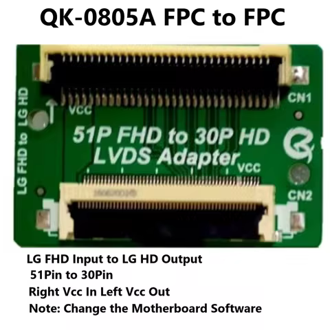LG 2K FHD 51Pin to LG HD 30Pin Lvds Converter Adapter Board for Tv Screen Panel Display Repair QK080