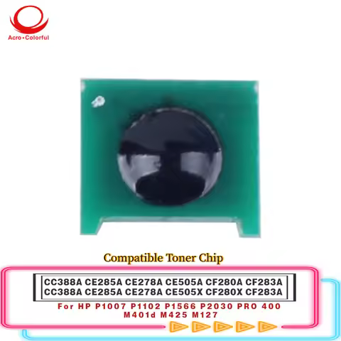 Compatible CC388A CE285A CE278A CE505A CF280A CF283A Toner Chip For HP P1007 P1102 P1566 P2030 Print