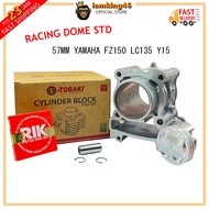 TOBAKI TOKAHI RACING DOME STD STANDARD ORIGINAL YAMAHA 57MM FZ150 LC135 Y15 CYLINDER BLOCK FULL SET 