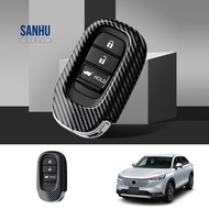 Car Carbon Fiber Key Protective Case Key Shell Protective Cover Car Accessories for Honda Vezel 2021