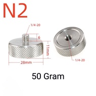 Tạ cân bằng đối trọng 25gram 50 gram 100gram 200gram lỗ ren 1/4 gimbal máy ảnh điện thoại DJI Osmo F