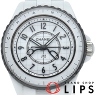 二手香奈兒 J12 Couture O'Clock 33mm 手錶，H9763，白色陶瓷，女士手錶，拋光，狀況極佳，附帶盒子和保固卡。