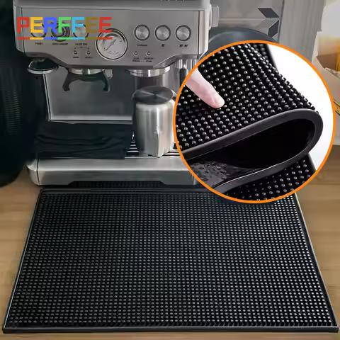 Bar Mat Rubber Anti-slip PVC Coffee Bar Mats Cup Mat Waterproof Heat Resistant Durable Drain Mat for
