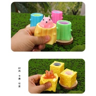 Fun Pop-up Slime &amp; Squishy Squeeze Cup Pinch Cute Animal Design Trick Children Adult Decompression Vent Small Cute Toys
