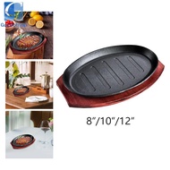 Gazechimp Griddle Steak Fry Plate Nonstick Veggies Meats Grill Plates Sizzling Steak Plate Set Fajit