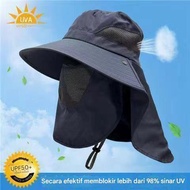 Topi Outdoor Hiking Pantai Gunung Berkebun Kebun Mancing Golf Bucket Visor Anti UV UPF 50+ UVA 360 N