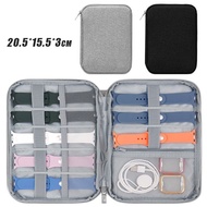 Canvas Watch Organizer Case Multifunction Portable Travel for Apple Watch Strap Band Storage Bag Watchband Holder Case Pouch Gray Black
