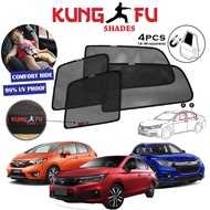 Nexus Car Honda City GM6 GN2 HRV Vezel Civic FC Gen 10 KUNG FU SHADES Fully Magnetic Sunshade 4 PCS