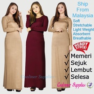 Inner Baju Labuh-Inner Jubah-Baju Inner Panjang-Inner Dress Long Sleeve-Innerwear-Soft Cool Comfort