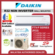 DAIKIN R32 Non-Inverter Air-conditioner FTV-P series AIRCOND 1.0HP 1.5HP 2.0HP 2.5HP WIFI gin-ion Self Pickup Seller delivery