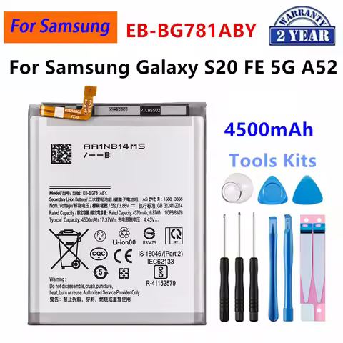 Brand New EB-BG781ABY 4500mAh Replacement Battery For Samsung Galaxy S20 FE 5G SM-G781 A52 SM-A526/D