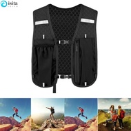 ISITA Reflective Running Vest Pack, Waterproof Breathable Running Hydration Vest Bag, Portable Multi