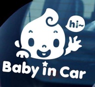 สติกเกอร์ BABY IN CAR STICKER สติกเกอร์ในรถมีเด็ก ป้ายในรถมีเด็ก Baby in car  Baby on board พร้อมส่ง