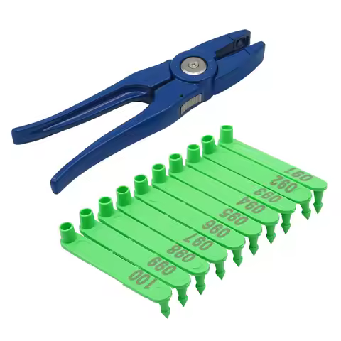 1set Livestock Animal Goat Ear Tag Pliers Dog Rabbits Sheep Ear Tags Nylon Material Sheep Laser Ear 