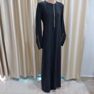 NEW JUBAH DRESS PLAIN HITAM. JUBAH WANITA. SAIZ M. (ADA POKET KANAN) READY STOCK