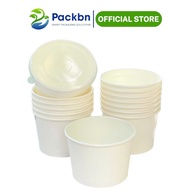 [SUPER SAVING COMBO] 50 cups of white sheep 2pe 260ml used to store porridge, tea, soup, topping,...