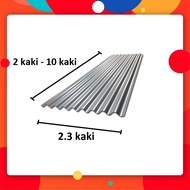 2 - 10 (ft/kaki) CORRUGATED METAL ZINC ROOF SHEET / ATAP ZINK / ZINC KAMPUNG SHEET ZINC ATAP RUMAH, 