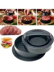 1入組圓形漢堡製作器壓模，廚房工具，可在家製作漢堡、肉餅、飯球和米糕，也適用於餐廳使用