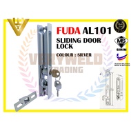 VERYWELD FUDA AL101 KUNCI PINTU CERMIN / Glass Sliding Door Lock Silver Pintu Aluminium 25mm