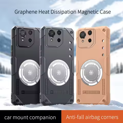 Graphene Cooling Magnetic Case for ASUS ROG Phone 9 8 7 Drop-proof Ice Hand Feel Soft Cover for Game