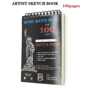 【2 Books】 】 Sketchbook renaissance 100/60 page size/2*60 sheets Professional writing and painting book sketch book Painting book tracing book coil book sketch book