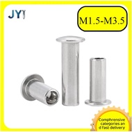 304 stainless steel flat head half hollow rivet GB873 round head rivet half hollow M1.5/M1.7/M2/M2.5