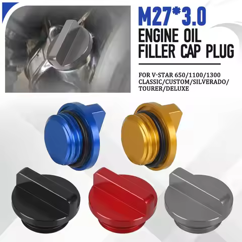 FOR YAMAHA V-STAR 650/1100/1300 CLASSIC/CUSTOM/SILVERADO/TOURER/DELUXE Filler Plug Cap M27*3.0 Engin