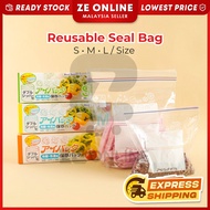 Kitchen Fresh Keeping Food Storage Reusable Seal Bag Freezer Ziplock Peti Sejuk Beg Penyimpan Segar 食品密封保鲜袋