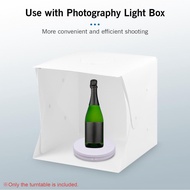 Andoer Electric Motorized Photography Turntable 360 Degree Rotatable Display with LED Light for Prod