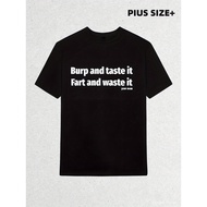 MenS Regular Size Cotton Short Sleeved Hiccups, Taste It, Farting Is A Waste, Humorous English Graff