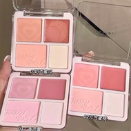 New Judydoll medium Blush Palette and highlight Judydoll Blush Highlight Palette 4 cells [Genuine]