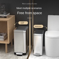 Square Stainless Steel Pedal Trash Bin 18L