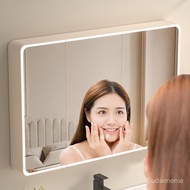 Arc-Shaped Space Aluminum Bathroom Mirror Cabinet Toilet Smart Mirror Bathroom Beauty Mirror Paper H