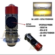 H6 PREMIUM FAN LASER LED HEADLIGHT AUTOMATIC BEBEK LED RIZOMA H6 UNIVERSAL LASER FAN