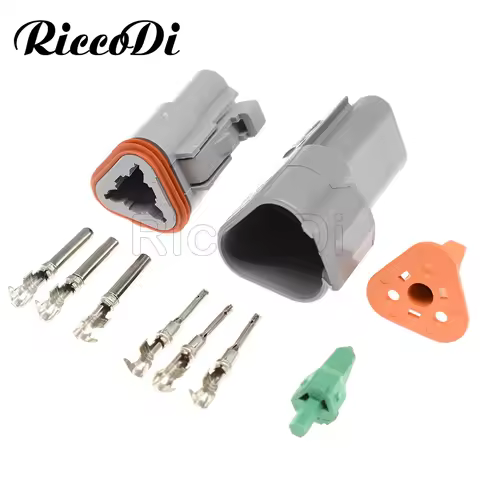 1-20 Sets Deutsch DT Series 3 Pins Waterproof Male Female Electrical Wire Connector plug DT06-3S DT0