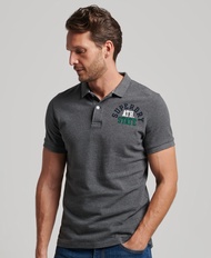 Superdry Superstate Polo Shirt - Rich Charcoal Marl 1