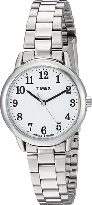Timex Women's Easy Reader Stainless Steel Bracelet Watch Silver-Tone/White